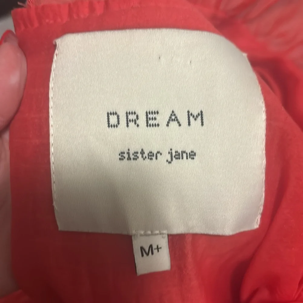 Dream Sister Jane short sleeve organza puff mini dress in red - Picture 6 of 6